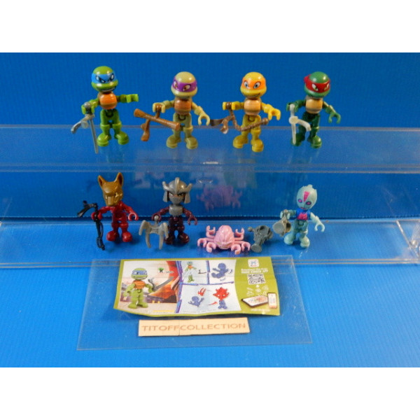 la serie de  8 Figurine mutant ninja   2017  avec 8 BPZ se281 a se285