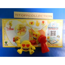 1 Figurine Kinder emoji emojoy  Se-2017-2018 avec 1 BPZ se786