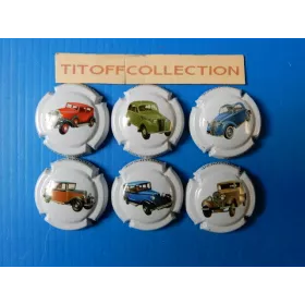 La série de 6 capsules de champagne voiture 830 a 830e