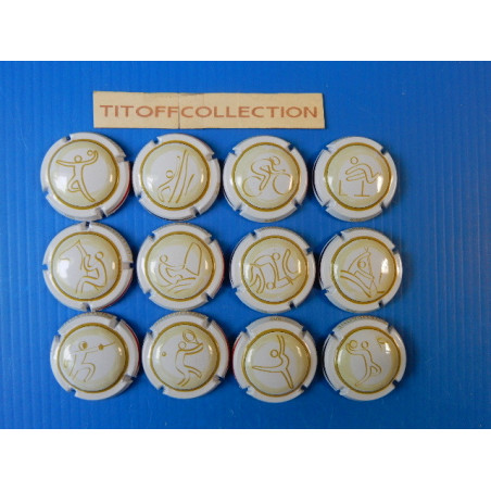 la série de 12 capsules champagne générique sport