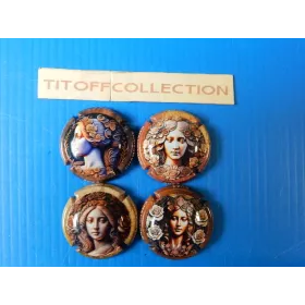 la série de 4 capsules champagne générique camés