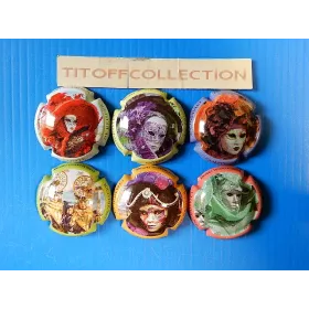 la série de 6 capsules de champagne comte de brisfer (carmaval)