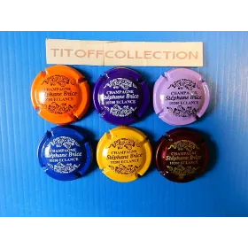 la serie de 6 caspule de champagne brice stephane ( nom)