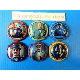 la série de 6 capsules champagne poirot