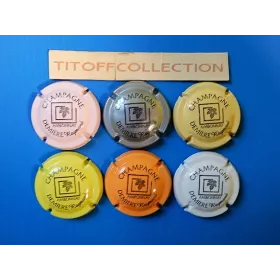 la serie de 6 caspule de champagne demiere raymond (feuille)