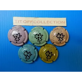 la série de 5 capsules champagne générique (les grappes)