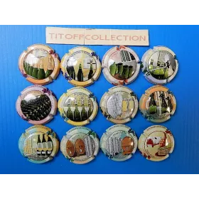 la série de 12 capsules champagne générique (elaboration)