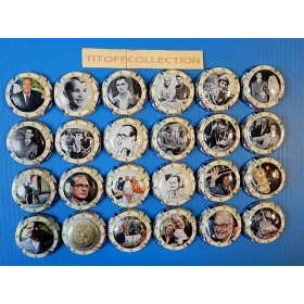 la série de 24 capsules de champagne Générique jacques chirac (contour blanc)