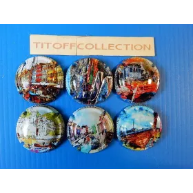 la série de 6 capsules champagne lallement jean (bateaux )