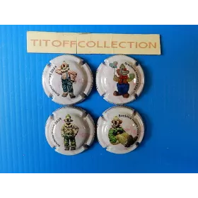 la série de 4 capsules champagne guillette - brest ( bredene 2024 clown 240ex)