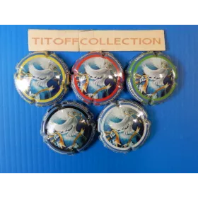 la série de 5 capsules de champagne Générique (bonne annee2018)