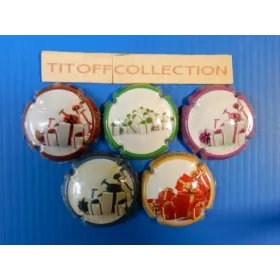 La série de 5 capsules de champagne perseval-bruno (cadeau)