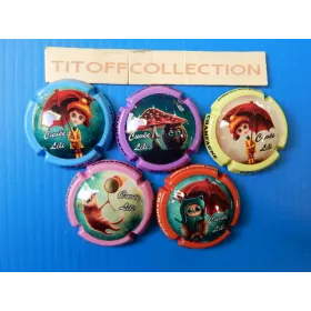 la série de 5 capsules champagne gerard charles (lili)