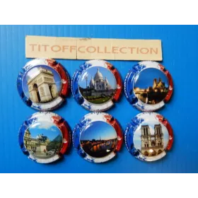 la série de 6 capsules de champagne delagarde fabrice (vues de paris)