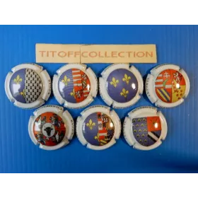 La série de 7 capsules de champagne sergeant roger (emblémes)