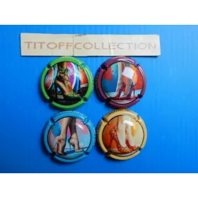 la série de 4 capsules  de champagne de carlini jean-yves (480ex)