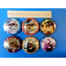 La série de 6 capsules de champagne lemaire alban (oeil )