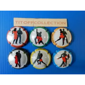 la série de 6 capsules  de champagne lemaire roger constant (dance )