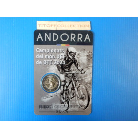 2 euros commemorative 2024 andorre (championnat du monde de vtt)