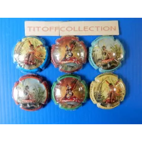 la série de 6 capsules de champagne sampers claude (fée et amanite