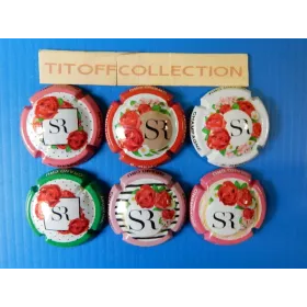 la série de 6 capsules  de champagne saint - remy