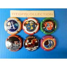 la série de 6 capsules  de champagne boland -nominé (apollo)