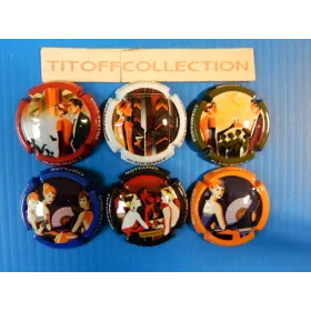 la série de 6 capsules  de champagne marlé alain (femme)