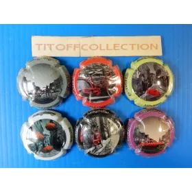 la série de 6 capsules  de champagne hirault- cassan (champfleury)