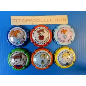 la série de 6 capsules  de champagne  gérard charles (cuvée laurel)