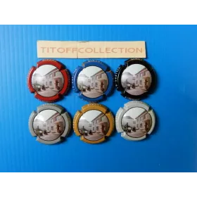 la série de 6 capsules  de champagne  simonet jackie (maisons)