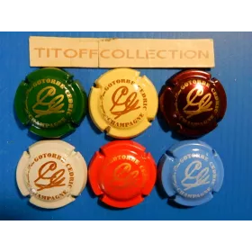 La série de 6 capsules de champagne gotorbe cédric (grand -gc)