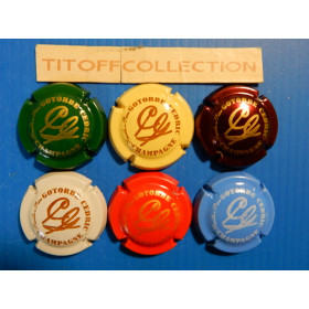 La série de 6 capsules de champagne gotorbe cédric (grand -gc)