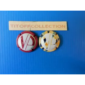 La série de 2 capsules de champagne vigier petrrot (marron et jaune)