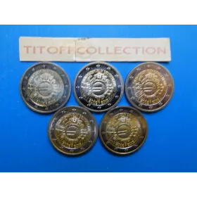 2 euros commemorative 2012 allemagne 5 ateliers (10 ans de l' euro)