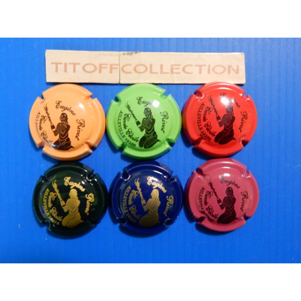 la série de 6 capsules de champagne rivot eugéne (cecile femme)
