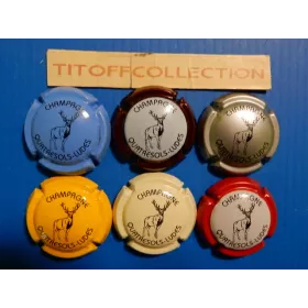 la série de 6 capsules de champagne quatresols (cerfs)