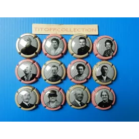 la série de 12 capsules  de champagne  chopin julien ( portrait )