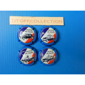 la série de 4 capsules  de champagne  barfontarc (contour bleu traction