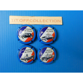 la série de 4 capsules  de champagne  barfontarc (contour bleu traction