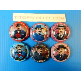 La série de 6 capsules de champagne poirot et fils (st valentin) février