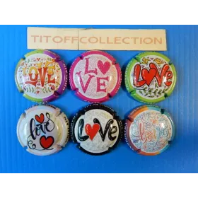 La série de 6 capsules de champagne petit ghislain love ( mars 2025 )