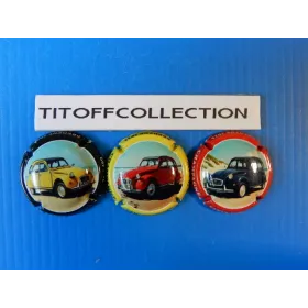 La série de 3 capsules de champagne camus sartore voiture citroen 2 cv 480ex (avril 2025)