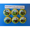 la series de 6  capsules de champagne ecueil contour jaune (avril 2025)