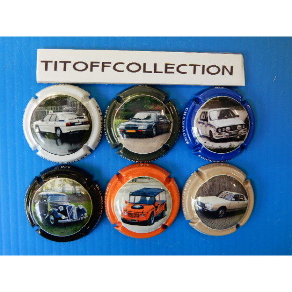 la série de 6 capsules champagne sonnet gillot citroen (a 14 a 14e)