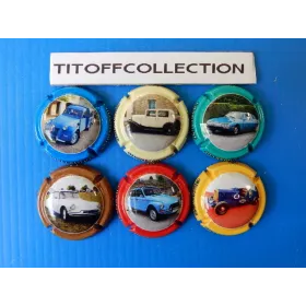 la série de 6 capsules champagne sonnet gillot citroen (a 16 a 16e)