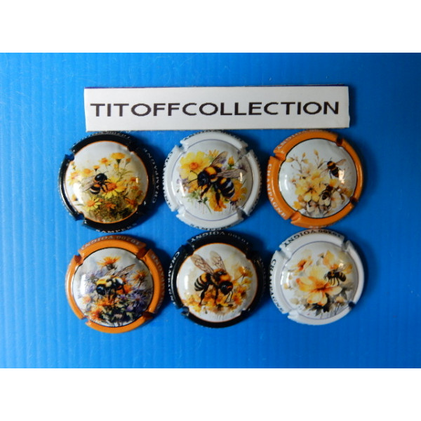 la série de 6 capsules champagne sampers claude abeilles (mai 2025)
