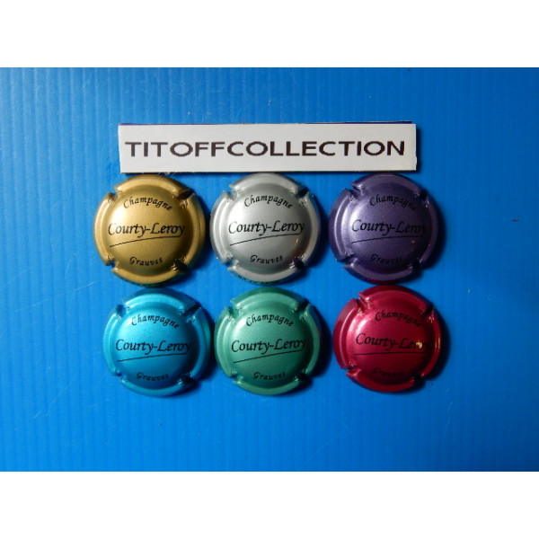 La série de 6 capsules de champagne courty- leroy (mai 2025 )