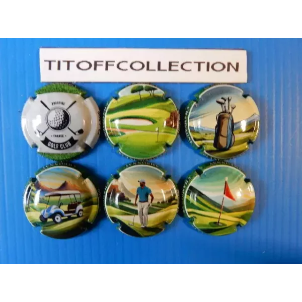 the series of 6 capsules of white champagne garitan golf (June 2025) 300 copies