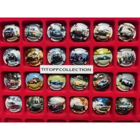 the series of 24 generic rally car champagne capsules (July 2025)