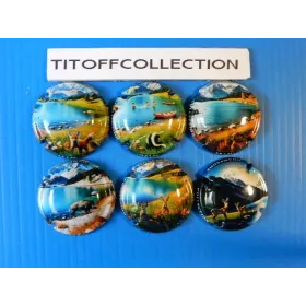 the series of 6 generic champagne capsules on the lake (July 2025)